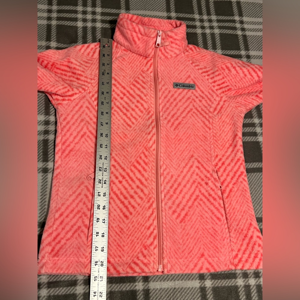 Columbia Coral Chevron Fleece Jacket Girls Medium - Picture 11 of 13